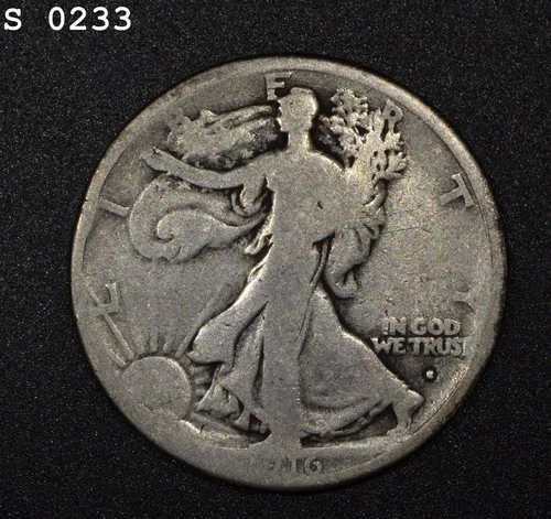 1916-S Liberty Walking Half Dollar "AG"