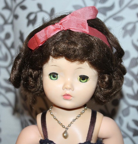 Vintage 1950's CISSY Doll TAGGED BLACK LACE TEDDY Needs TLC