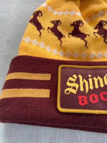 Shiner Bock Beer Beanie Cap Hat Gold Brown NEW Patch Spoetzl Brewery Texas Ram - 第 2/10 張圖片