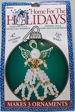 Darice 1969-14 Angel Pearl Gold Christmas Craft Bead Ornament Kit NEW Makes 3