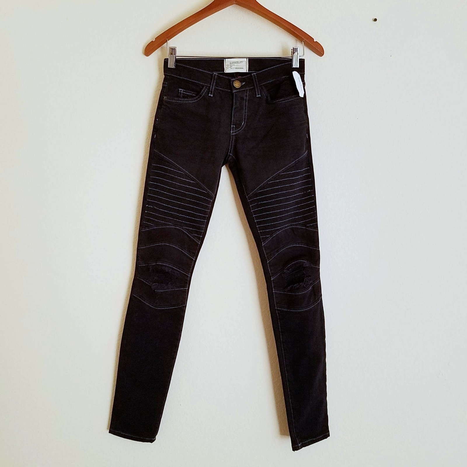 The Moto Ankle Skinny Black Jeans 