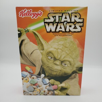 2005 Kellogg's Star Wars Episode III Cereal Box Sealed Collector Item Yoda Promo