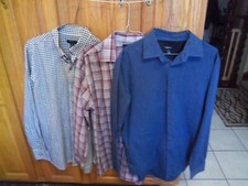 3 Mens Button Down Dress Shirts 15 - 15 1/2 - Van Heusen  Stafford Travel