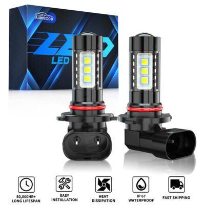 Para For Ford Expedition Max XLT Utility 3.5L 2019-2021 LED Luz de Niebla Blanco