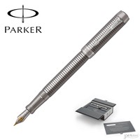 Parker Duofold Fountain Pen, Prestige Metallic Ruthenium Chiselled, Medium on sale Parker Duofold Fountain Pen, Prestige Metallic Ruthenium Chiselled, Medium on sale