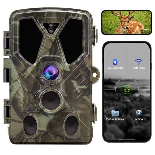 36MP WiFi &Bluetooth Trail Camera 4K Wildlife Hunting Game Cam Night Vision+32GB - Picture 2 of 13