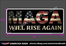 TRUMP 2024 STICKER MAGA WILL RISE AGAIN DEPLORABLE DECAL BUMPER
