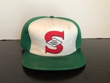 Vintage Feed Mineral Seed S Mesh Hat Cap Farmers Ag Snapback Green White Farm