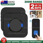 Wireless Door Bell Chime Waterproof Doorbell Plugin Receiver 300M Long Range