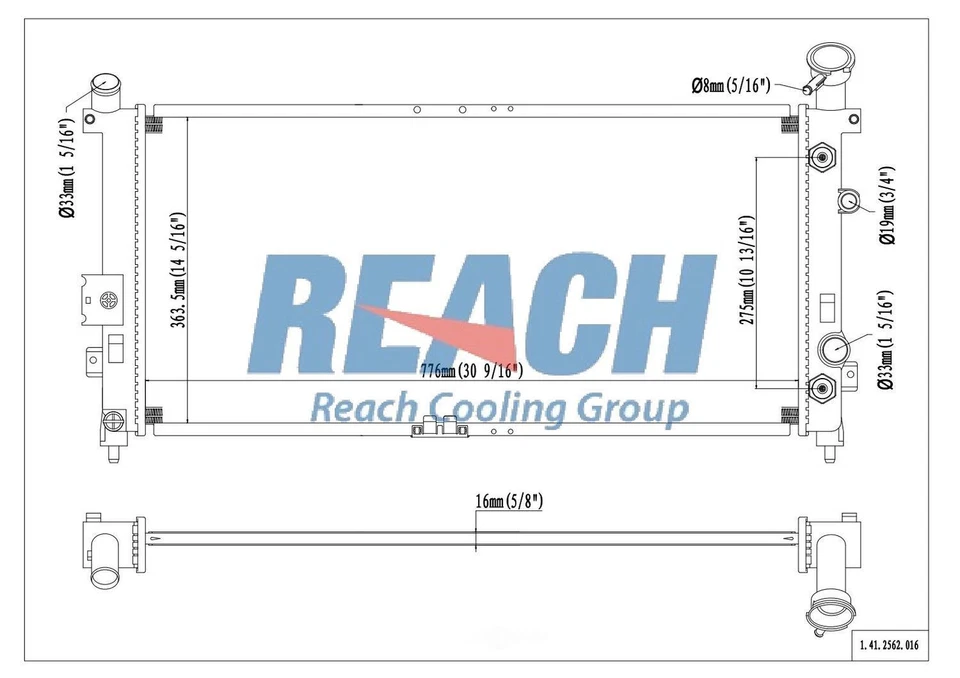Radiador-CXL, GAS alcance refrigeración 41-2562 Foto 2 de 4