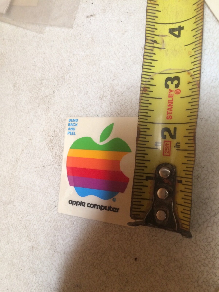Two Original Vintage APPLE MACINTOSH Computer Rainbow Logo