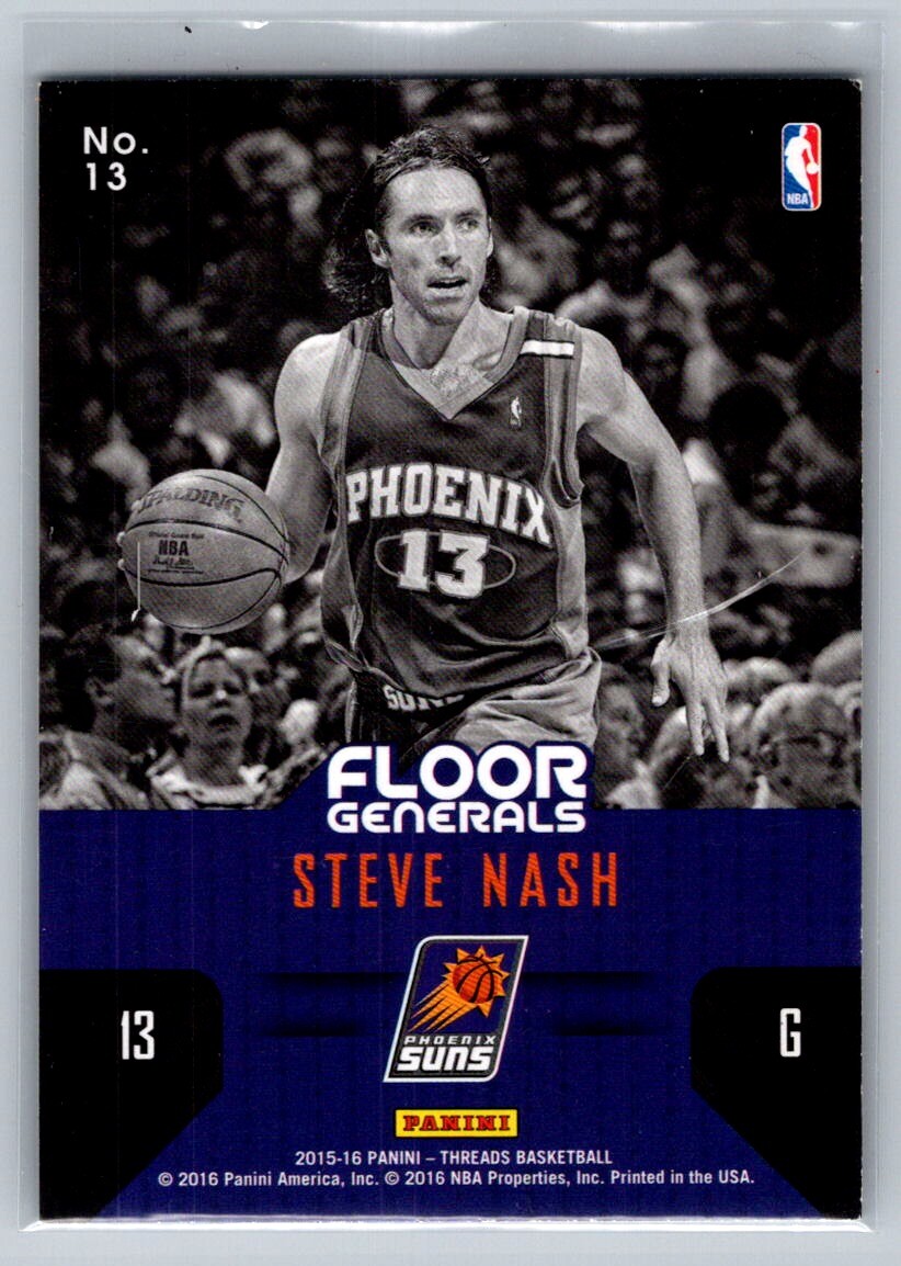 2015-16 Panini Threads Steve Nash Floor Generals #13 - Phoenix