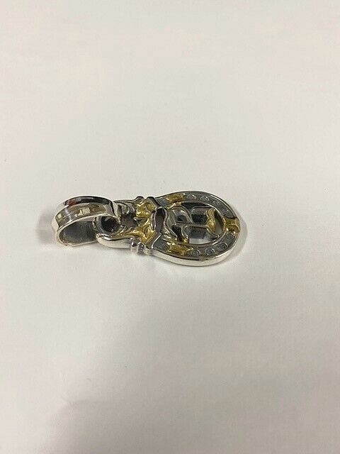 絶妙なデザイン B Large Leather Wall Bill Horseshoe Overlay Gold 18K Pendant ネックレス、ペンダント、チョーカー