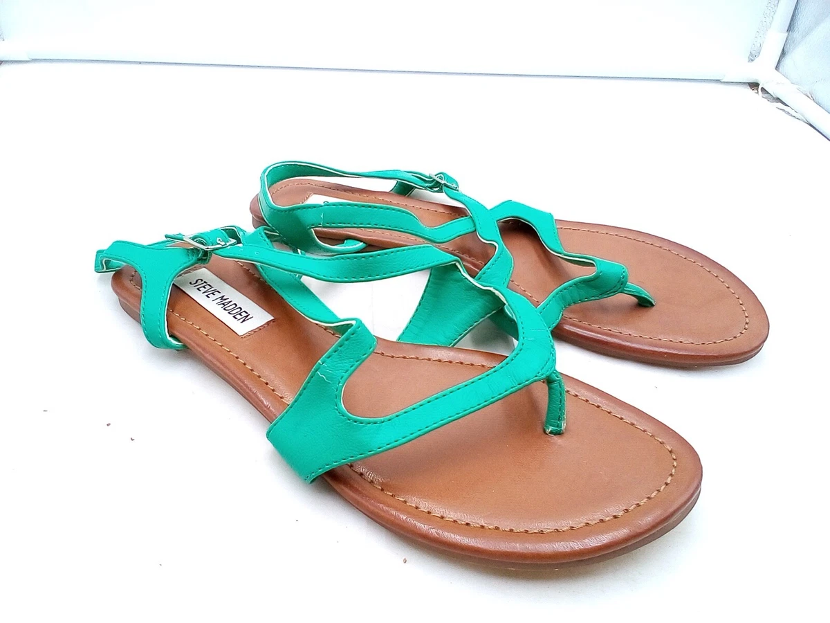 STEVE MADDEN Turquoise ankle strap sandals Women Size 6.5M US 4.5
