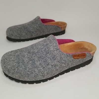 Mobils by Mephisto Nature Is Future Wool Slippers Women's sz 40/US 10 Thea Gray