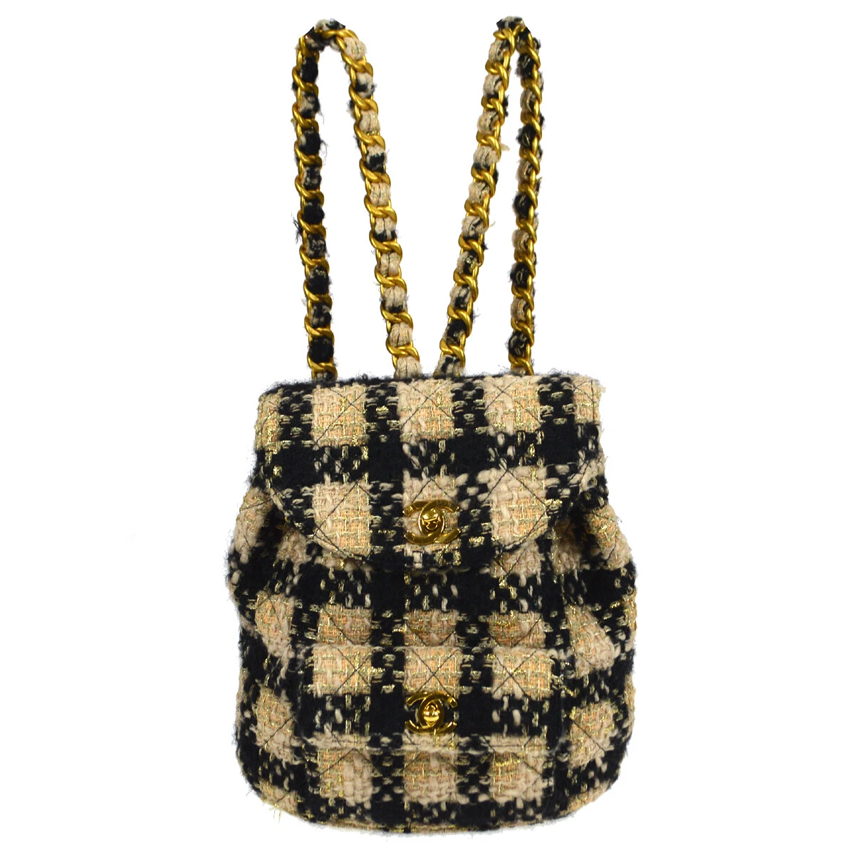 Timeless/classique chain tweed backpack Chanel White in Tweed - 28638765