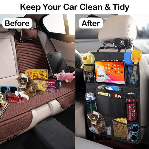 Car Storage Organizer 2 PCSCar Backseat Organizer for Kids Durable Waterproof... - Picture 4 of 7