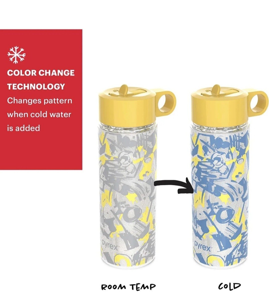 Pyrex 24oz Color Changing Glass Water Bottle W Silicone Coating Street pyrex-24oz-color-changing-glass-water-bottle-w-silicone-coating-street