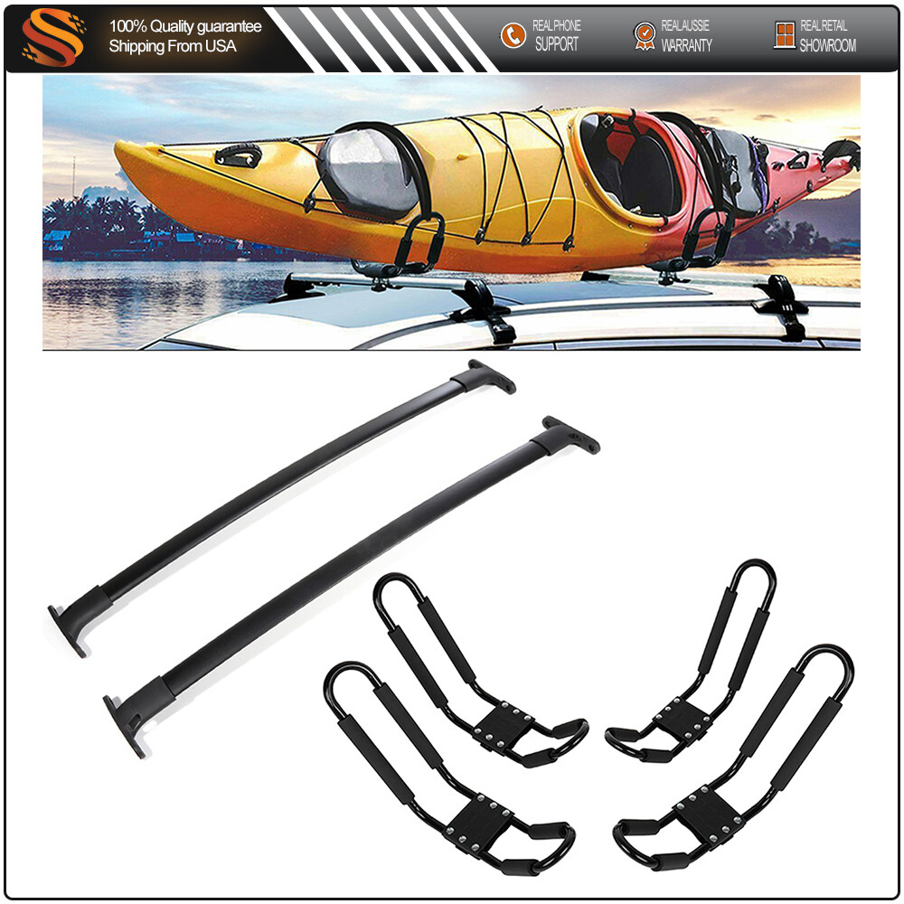 3PCS Black Kayak Roof Rack Carrier for 2016-2018 Ford Explorer Luggage Bars