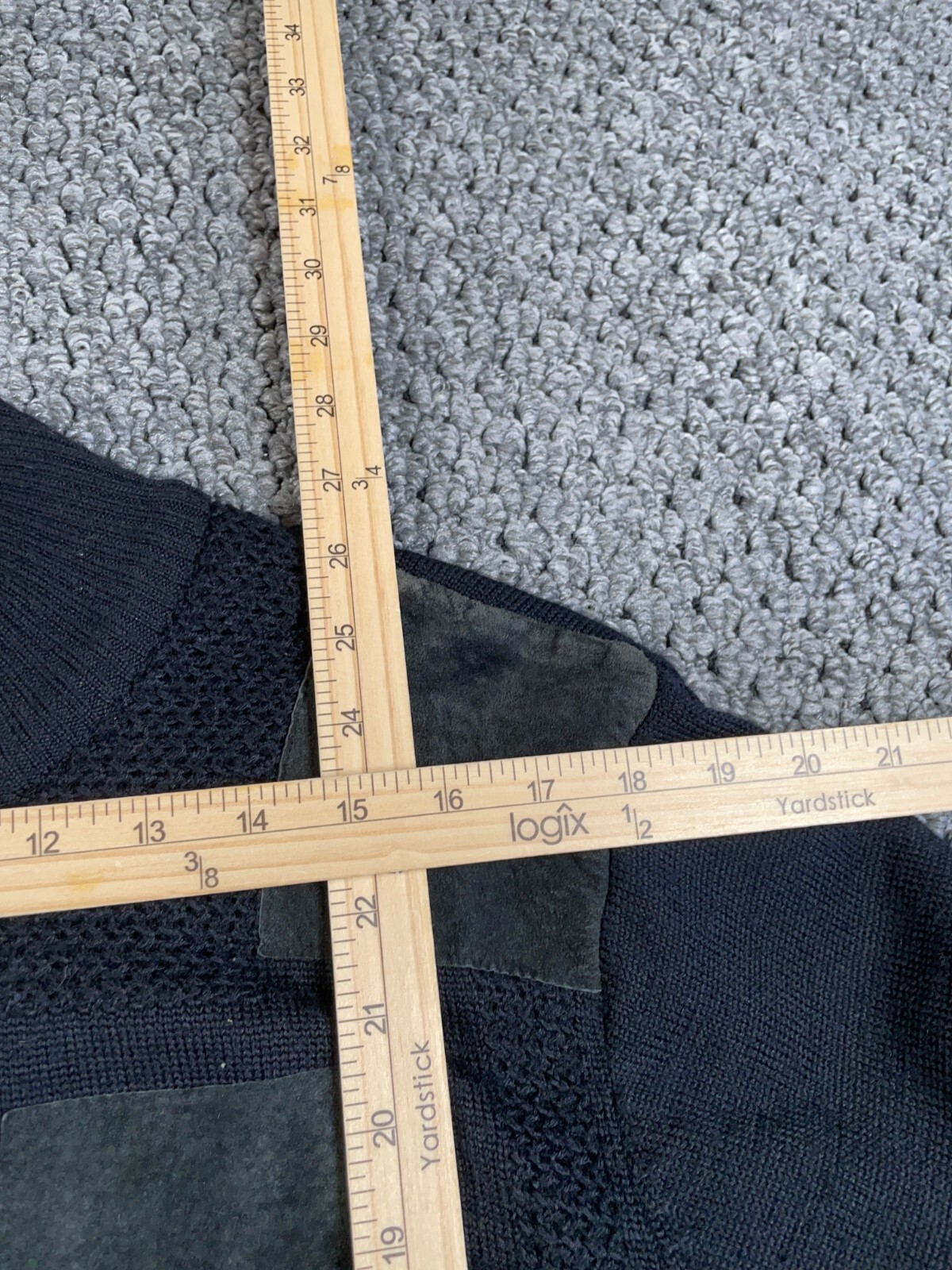 Tulliano Patchwork Wool Zip Mock Neck Sweater Adu… - image 8