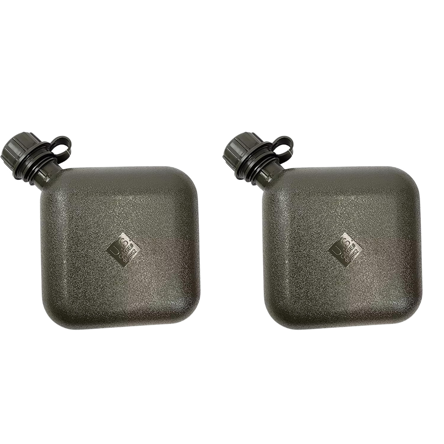 2 Pack 2 Quart Canteen Standard Issue Olive Drab Green - New