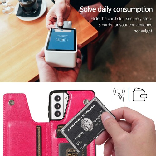 Leather Card Slot Wallet Case Cover Kickstand For Samsung Galaxy A13 A33 A53 A73 - Picture 25 of 81
