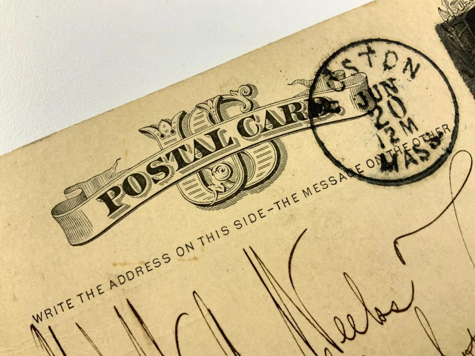 Antique US Postage One Cent Postal Card 1878 Boston Mass Postcard HH321 - Image 4 of 4