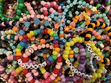 12 Piece Mystery Pack Kandi Singles Bracelets Words Numbers Assorted Colors EDM