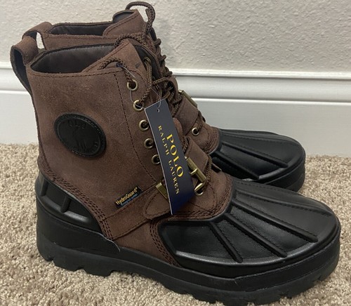 Polo Ralph Lauren Stiefel Oslo Größe 11 D braun wasserdicht UVP 179 $ neu mit Etikett