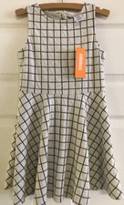 NWT Gymboree SZ: 6 Girls Posh and  Playful Black Ivory Windowpane Plaid Dress