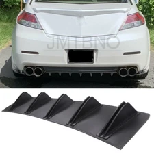 For Acura TL 1995-2014 Rear Bumper Diffuser 5 Shark Fins Spoiler Lip Splitter