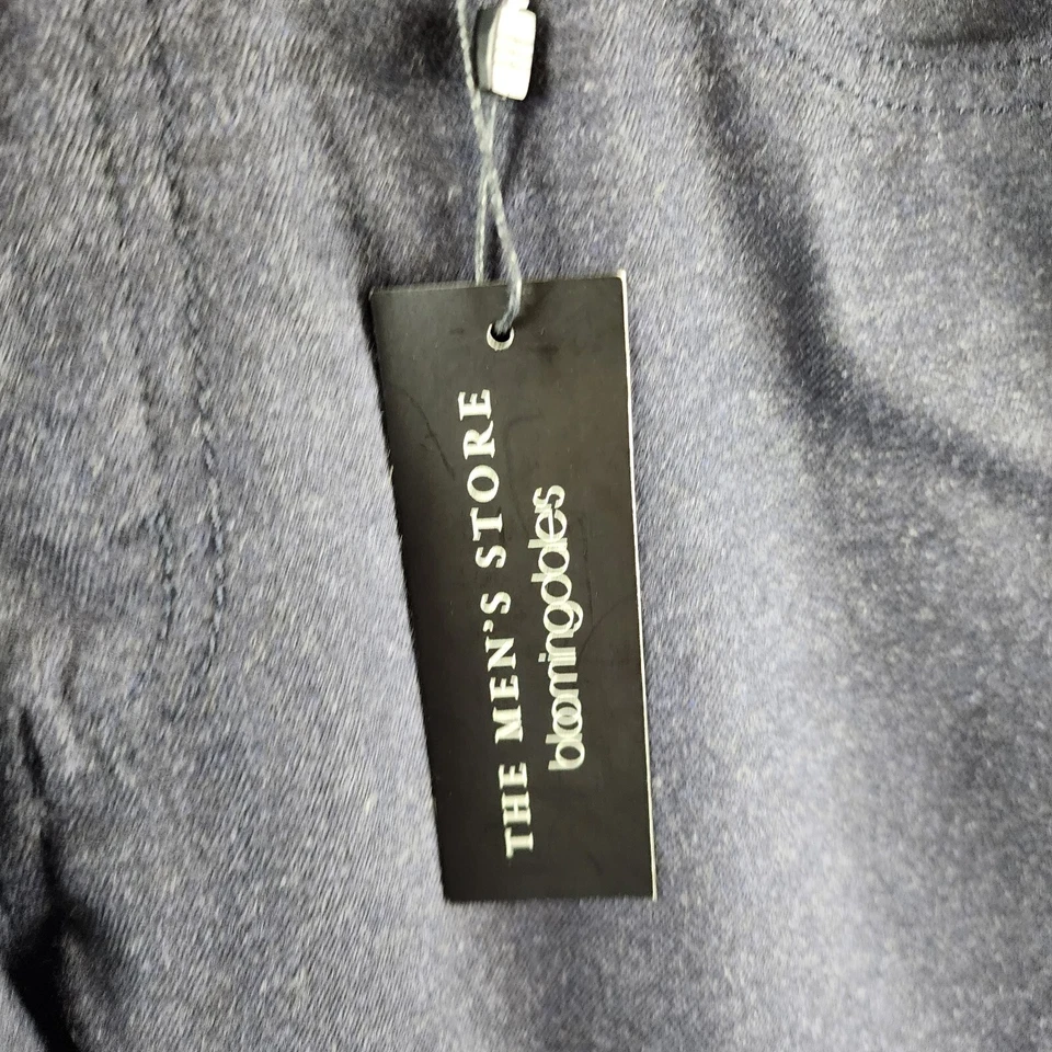 The Men's Store at Bloomingdale's Flannel Tailored Fit Pants Men's 34Wx34L Navy - Image 4 of 4