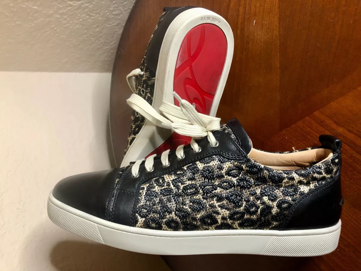 Louboutin leopard best sale sneakers