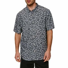 O'Neill Men's S/S Button-Up Shirt COCONUT GROVE - GRY - XLarge - NWT