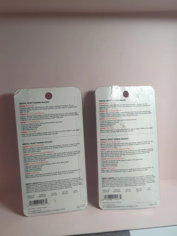 Lot of 2 Physicians Formula Mineral Wear Diamond Mascara BLACK DIAMOND - Image 2 of 2