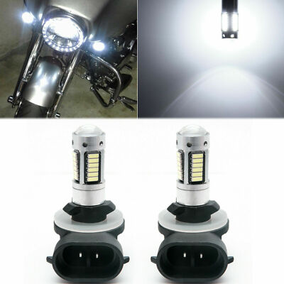 Xenon White 881 LED Passing Spot Lights Bulbs For Harley Davidson Electra Glide