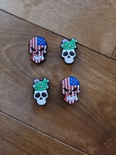 Lot of 4 Croc Charms Skulls