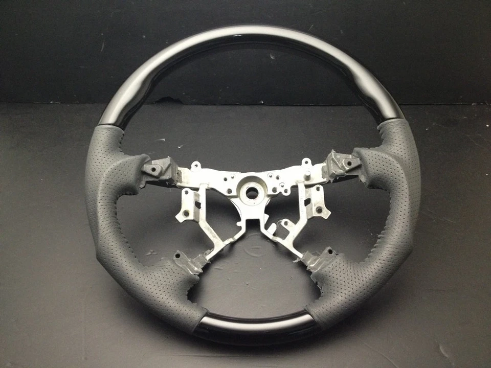 Toyota TUNDRA 2003-2007 Madera Negra PIANO Cuero Genuino Volante-DEPORTIVO Foto 2 de 4