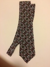 Haggar Maroon Gray Tan Abstract Pattern Made In USA 51093 Necktie Tie New