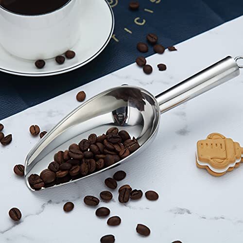 6oz Stainless Steel Ice Scoop for Freezer Ice Machine Ice Bucket Kitchen Bar - Picture 5 of 8