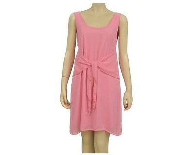 NEW Nordstrom Cocolove Sheer Lined Pink Sleeveless Cocktail Mini Dress Size  L