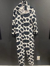 Disfraz de pijama de una pieza de felpa con estampado de vaca Yelete talla L/XL