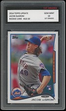 Jacob Degrom 2014 Panini Update #UD-50 Rookie Card Rangers/Mets 1st Graded 10. rookie card picture