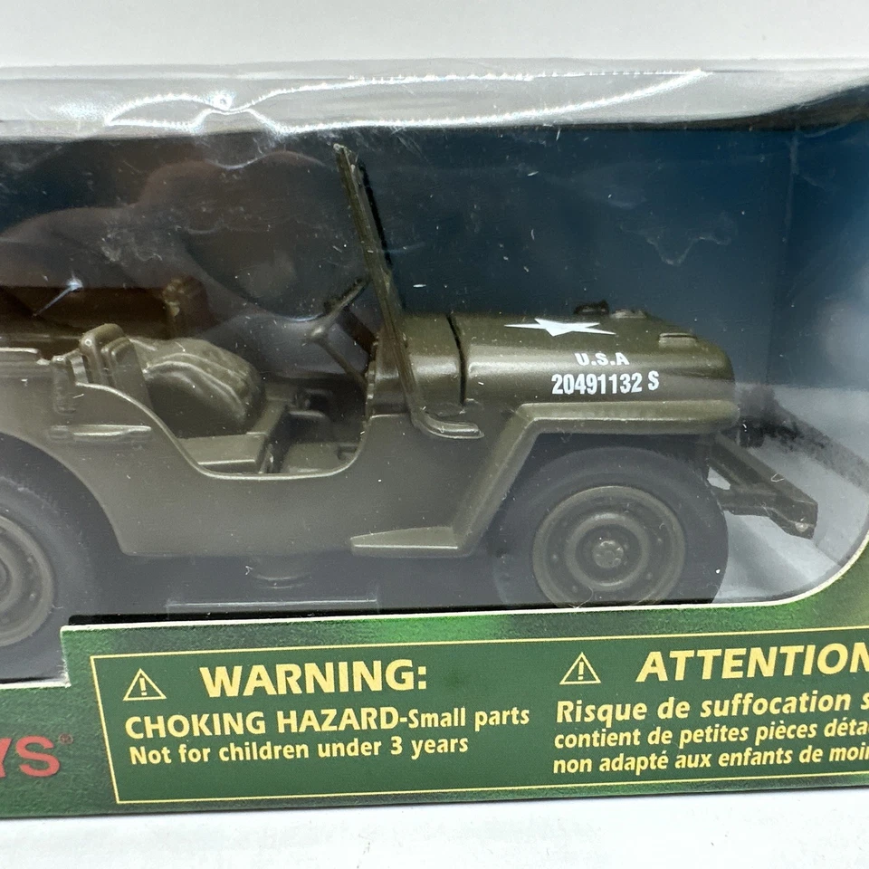 JEEP WILLYS US ARMY GREEN 1/32 DIECAST MODEL CAR BY NEW RAY NEW  2013 - Image 3 of 4