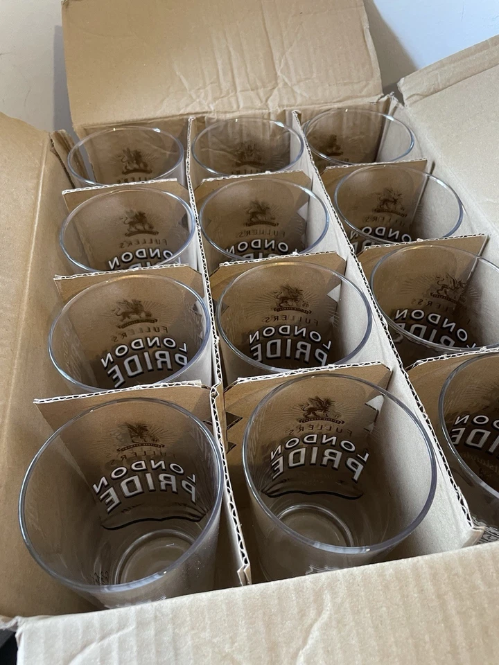 12 x New Premium Fuller's London Pride Ale Pint Glasses Pub, Man cave - Image 2 of 4