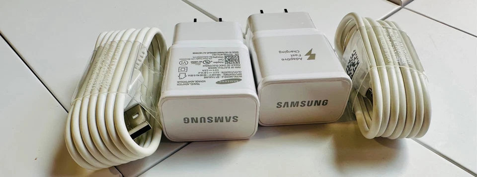 2x Samsung Fast Charger OEM USB-C Cable Galaxy S10 S9 Note10 Plus Original White - Image 2 of 4