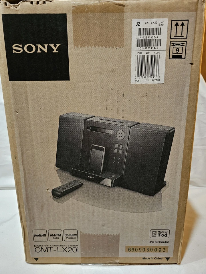 Open Box Sony Micro Hi-Fi Component System CMT-LX20i CD iPod Player NO REMOTE - Image 2 of 4