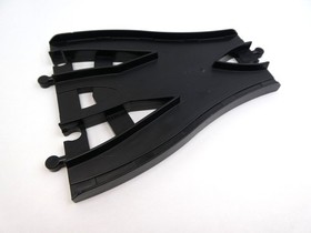 Lego Duplo Black Train Track Junction, Bridge End, and 4 Short Straight Track