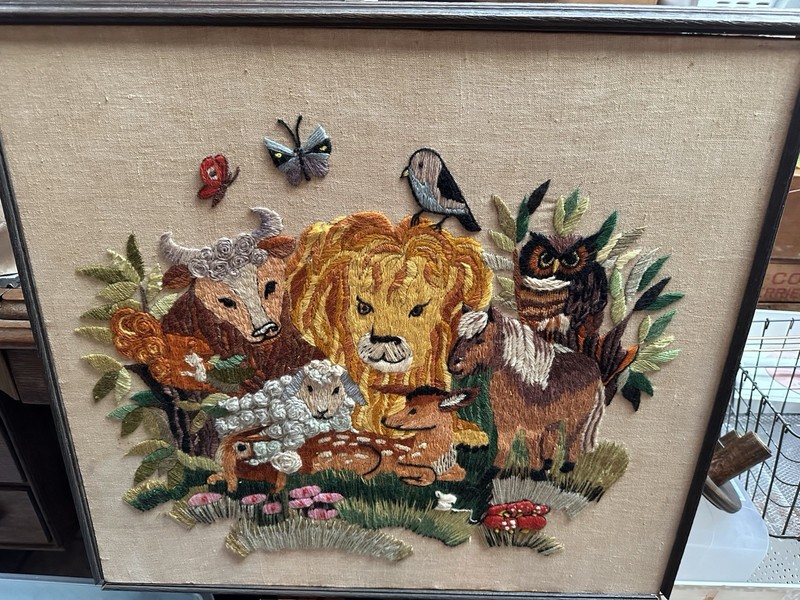 The Peaceable Kingdom Crewel By Erica Wilson