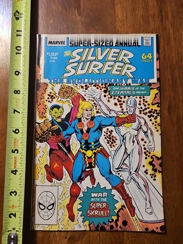 VINTAGE MARVEL COMIC BOOK SILVER SURFER ANNUAL #1 1988